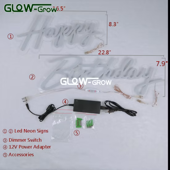 Luz de neón LED blanca y azul en forma de corazón para decoración de sala de fiestas de bodas