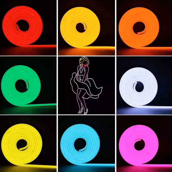 Luces de tira de neón de la luz LED de la cuerda de la flexión del tubo flexible impermeable del silicón IP67