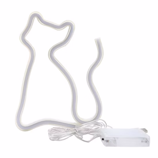 USB Powered LED Neon Light Pink Neon Signs Iris Tabletop Lamps