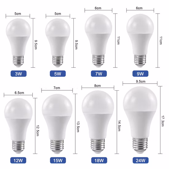 Wholesale 3W 5W 7W 9W 12W 15W 18W 20W 24W LED SMD Bulb Lamp Light LED Bulb