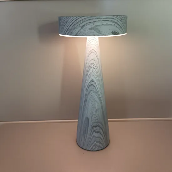 J622 Wood-Grain Rechargeable Cordless Portable LED Desk Lamp Outdoor Waterproof Solar Energy