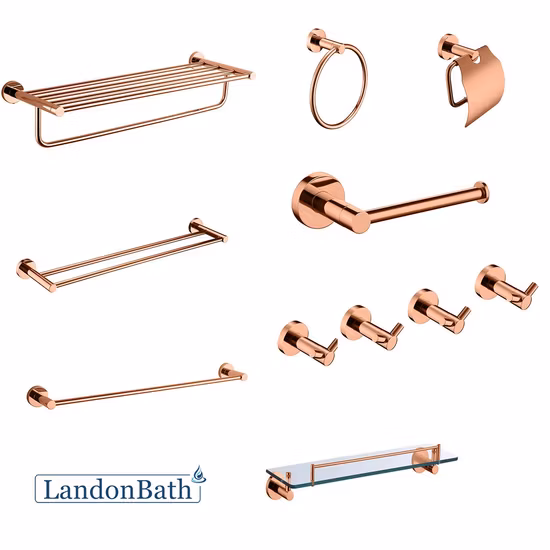 Modern 6 PCS Bath Hardware Set Modern Luxury Matte Black Hotel Bathroom Products Bath Accessories
